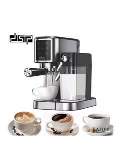 دي اس بي ماكينة تحضير الإسبريسو DSP Pro، سعة 1.8 لتر ماء، إسبريسو مزدوج، أمريكانو، كابتشينو، لاتيه، رغوة حليب، ضمان تصنيع لمدة عام واحد، 1.8 لتر، 1450 واط، KA3104  - Image 2