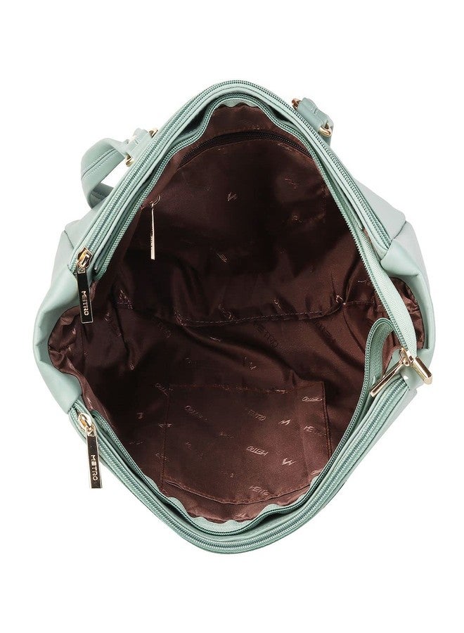 Metro Womens Synthetic Green Shoulder Bag (One Size) - Image 2
