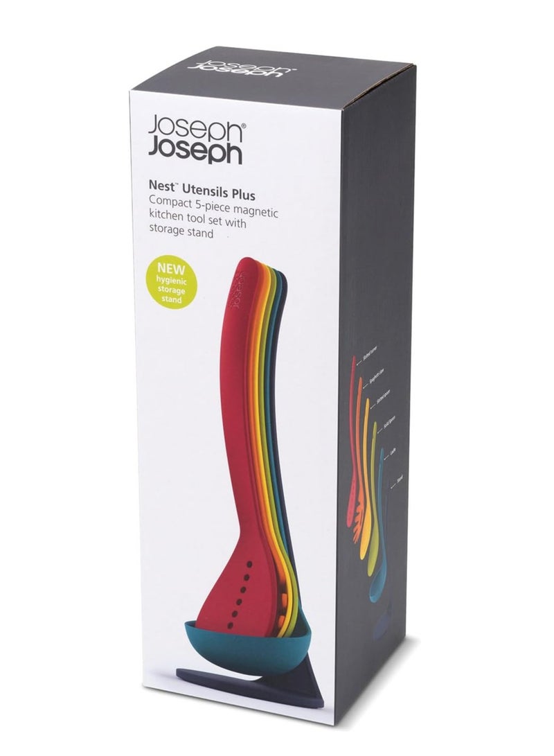Joseph Joseph Nest 5-Piece Magnetic Utensils Plus Set- Multi Color - Image 3