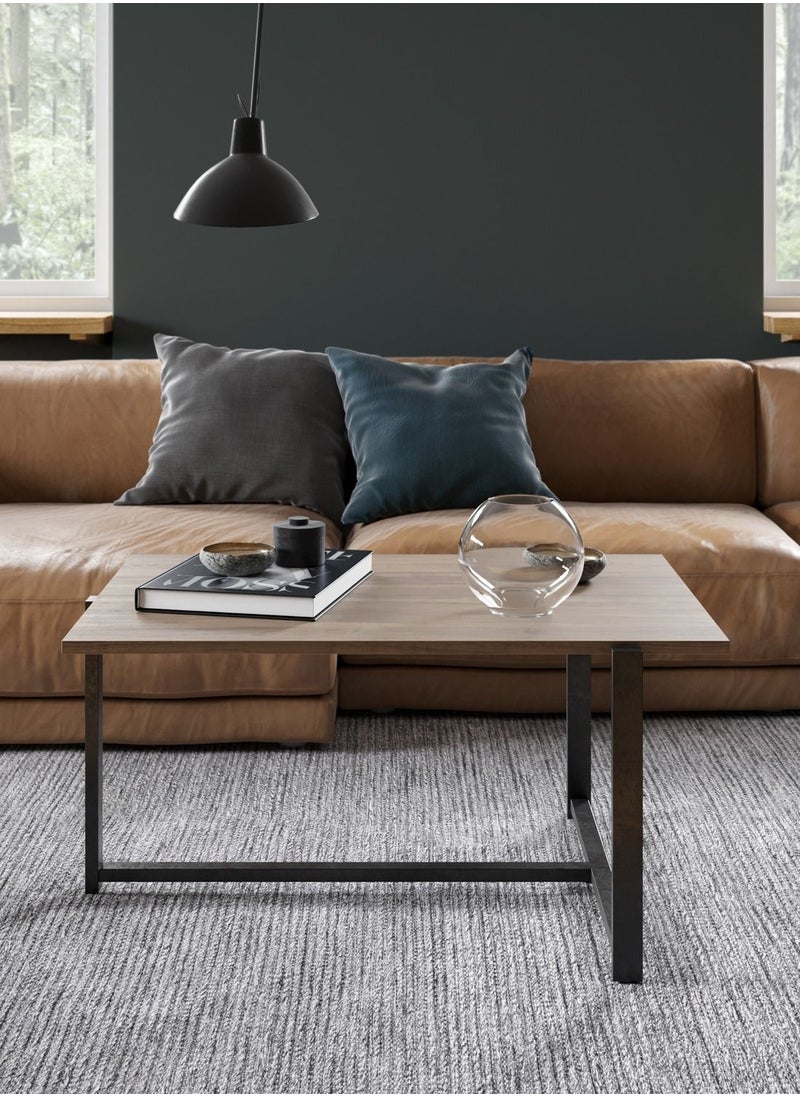 Home Gallery Home gallery Metal Manufactured Wood Coffee Table 45X92X64  - Image 2