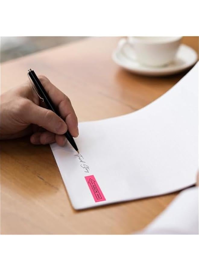 Generic Sign Here Tabs, 1000 PCS/10 Pack Please Sign Here Flags Sign Here Label Stickers Message Sign Date 5 Colors Arrow Tabs Easy to Post for Notary Books Paper Office School  - Image 3