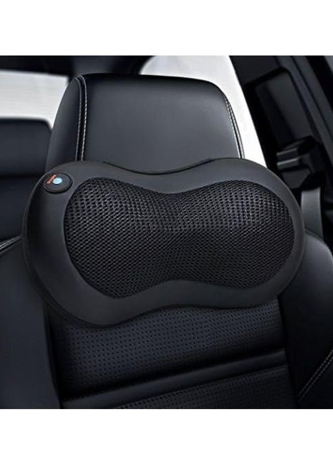 إسكدنيا وسادة مساج شياتسو للرقبة والظهر - جهاز مساج شياتسو مع كرات مدفأة وجهاز مساج للسيارة (أسود) - Image 3