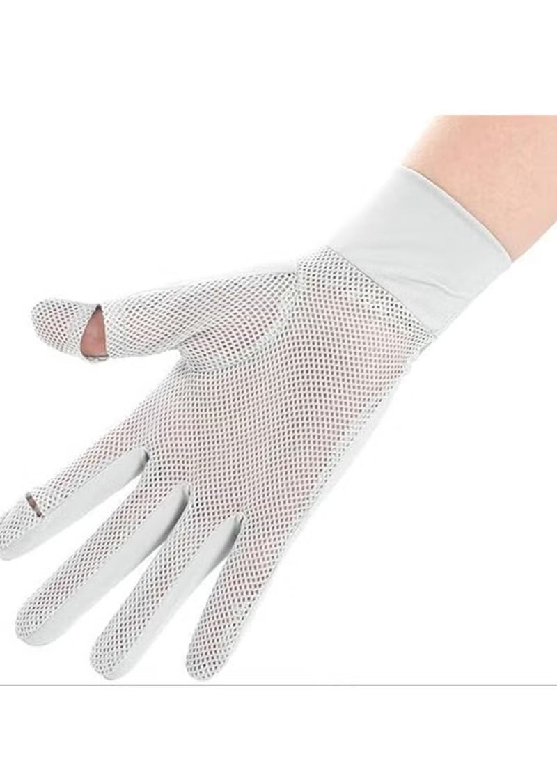 Womens Sun Protection Quick Dry Anti Slip Driving Gloves  - Image 2