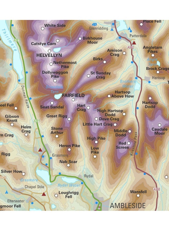 null - Topographical Map of the Lake District Wainwright Fells - Image 1