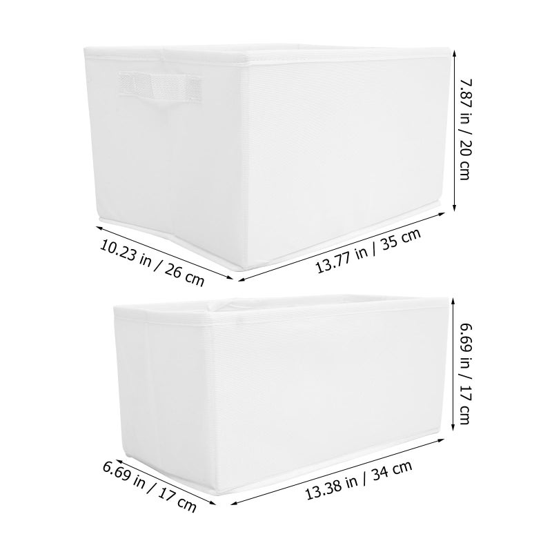 Closet Drawer Organizer 2 Pack Medium Large Storage Box With Dividers For Socks Bras - Image 3