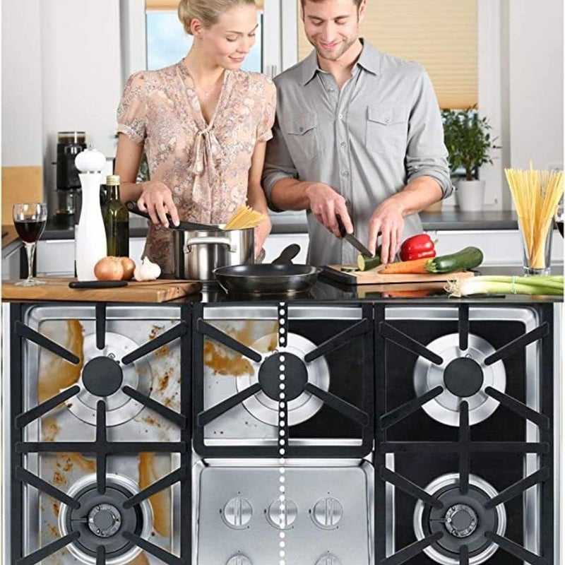 SHIV HOME WORLD Stove Burner Covers Gas Hob Range Protectors Stove Liner Cover Cleaners Gas Stove Mats for Fast Kitchen Cleaning Pack of 4  - Image 3