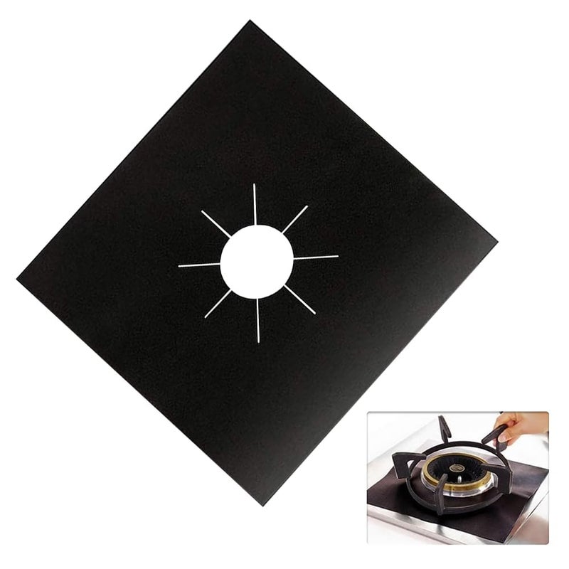 SHIV HOME WORLD Stove Burner Covers Gas Hob Range Protectors Stove Liner Cover Cleaners Gas Stove Mats for Fast Kitchen Cleaning Pack of 4  - Image 1