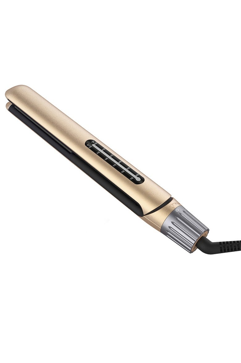 2-in-1 Hair Straightener and Curler with Dual Temperature Display, Fast Heating, Ceramic Plate, Anti-Frizz Design, Suitable for All Hair Types - Image 1