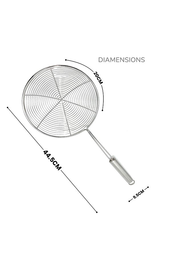 Feelings Spider Skimmer 20cm | Stainless Steel Strainer for Deep Frying, Cooking & Skimming | Durable Fine Mesh, Non-Slip Handle | Kitchen Essential (20CM) - Image 2