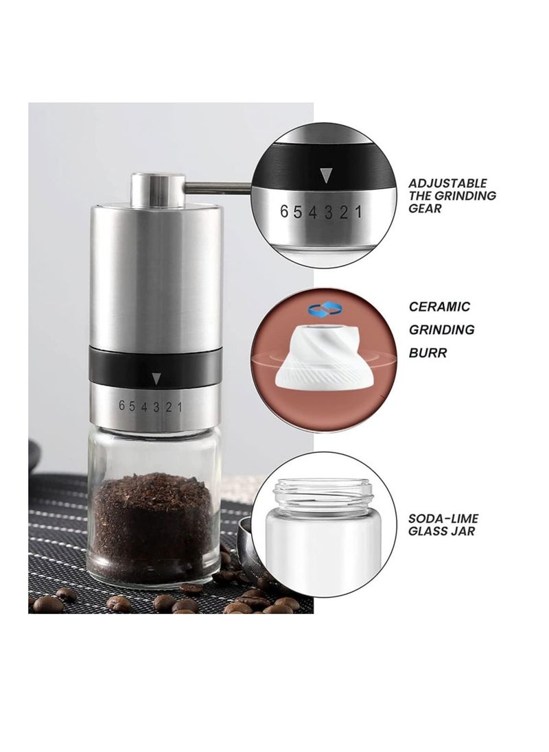 Generic Hand Ground Coffee Making Tools Set - Coffee Beans Grinder, 400ML Pour Over Coffee Maker with Reusable Stainless Steel Paperless Filter Dripper | Manual Coffee Powder Maker with Adjustable Coarseness  - Image 3