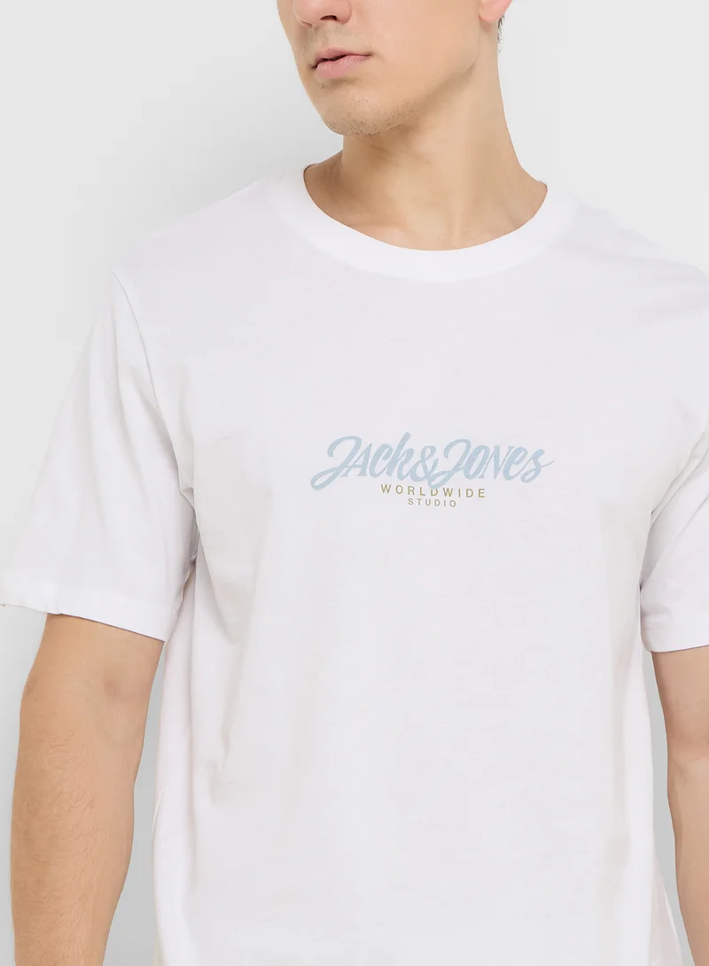 JACK & JONES Logo Crew Neck Regular Fit T-Shirt
