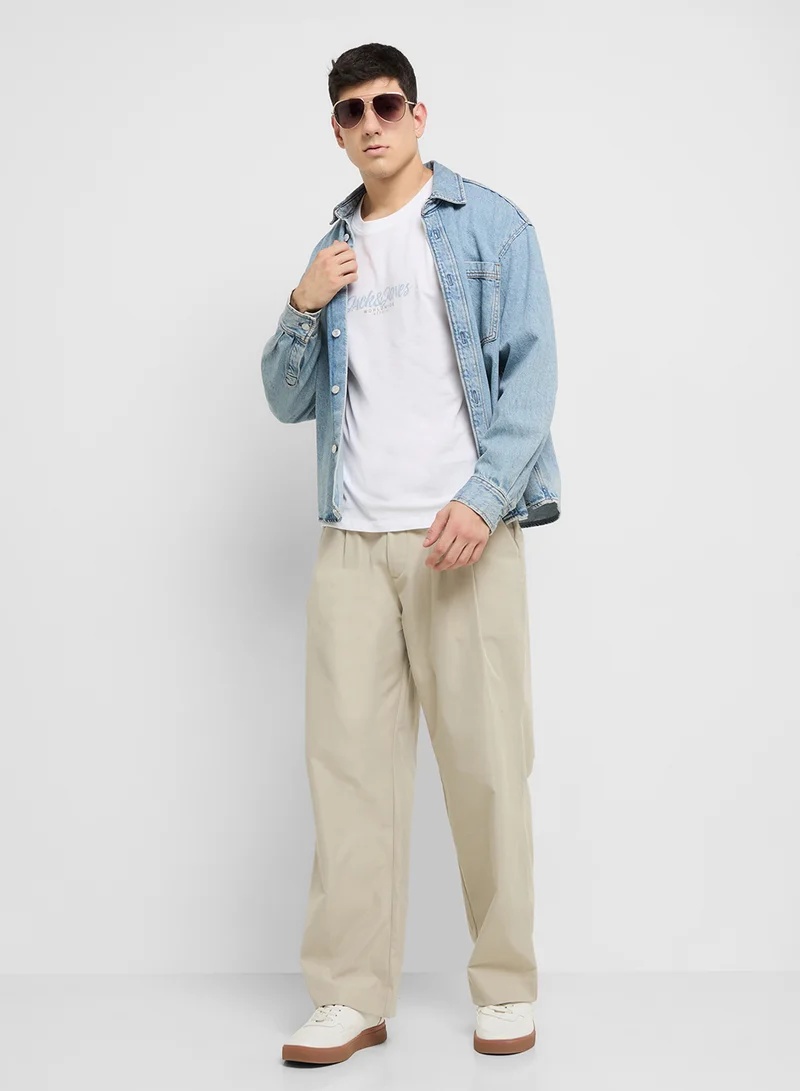 JACK & JONES Logo Crew Neck Regular Fit T-Shirt