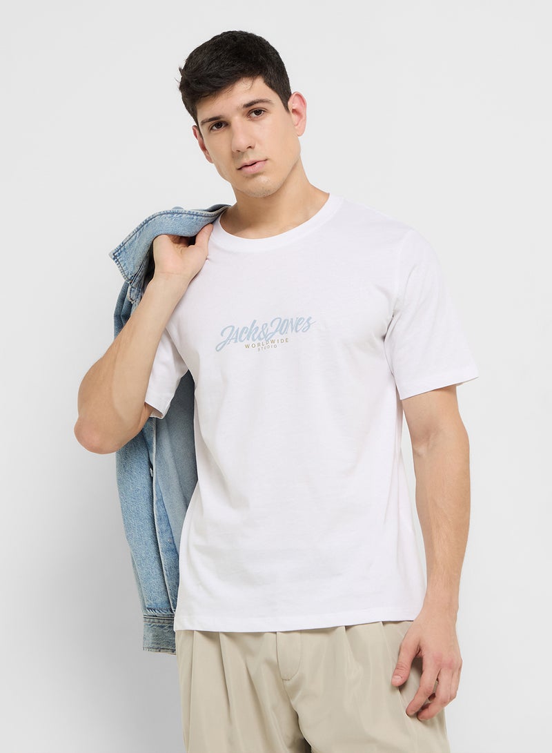 JACK & JONES Jortavira Crew Neck Printed T-Shirt  - Image 1