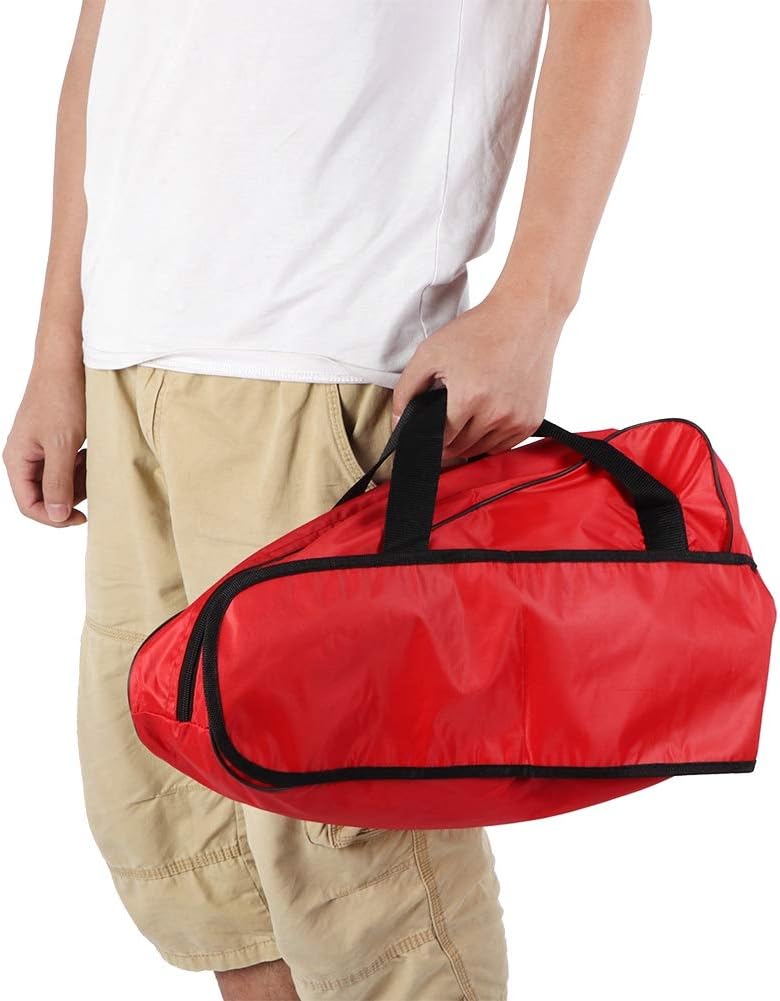 TOPINCN Chainsaw Carrying Bag Oxford Fabric Portable Chain Saw Storage Case with Handle and Long Zipper for 12/14/16 Inch Chainsaws, Red - Image 5