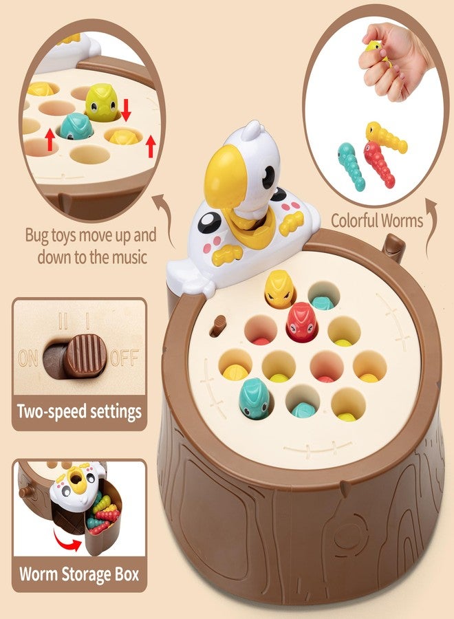MOKIDOLL Montessori Fine Motor Skills Toddler Toy Woodpecker Worm Toy Toddler Toys Age 2-4 Year Old Girl and Boy Magnetic Bird Feeding Game Gift Idea for Boys Girls Age 2-4 - Image 5