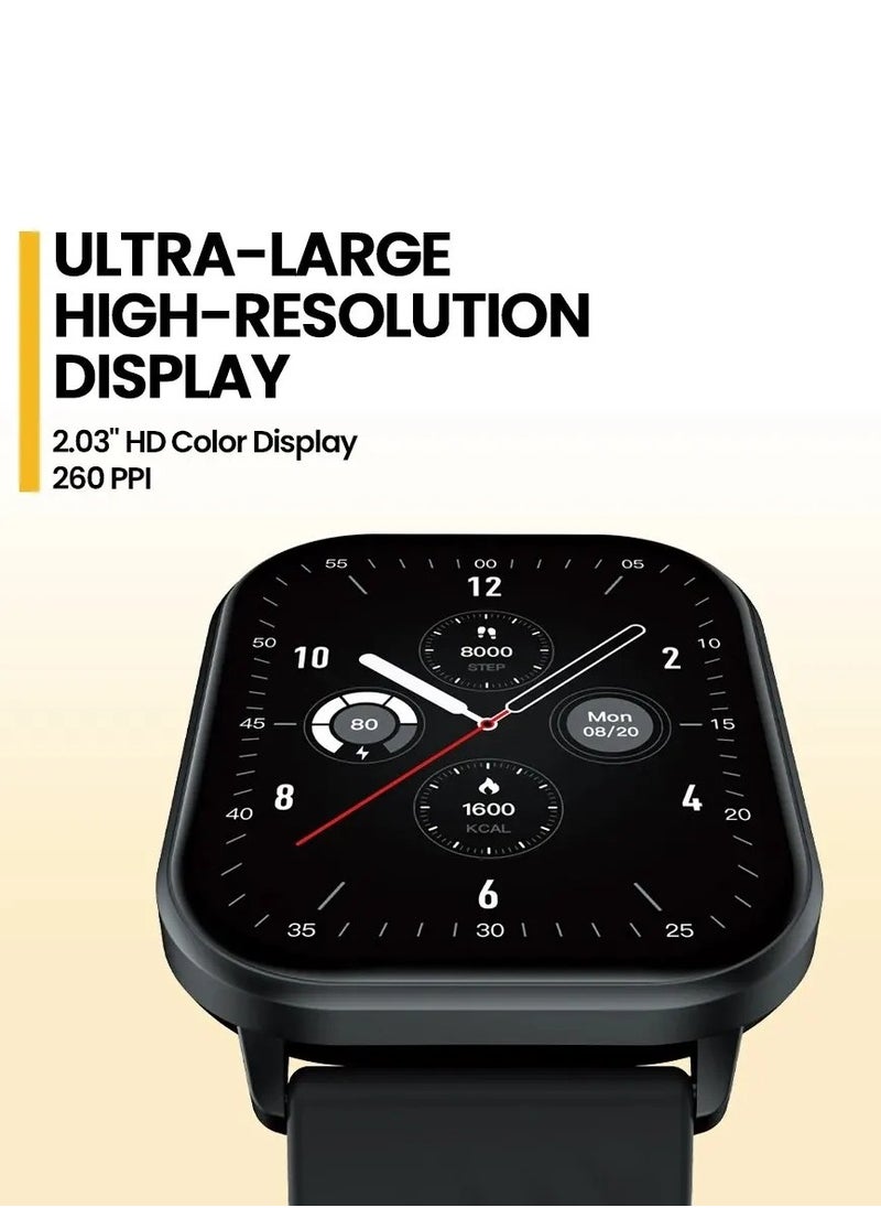 Zeblaze - GTS 3 Smart Watch Full Touch Bluetooth Call 280mAh 2.03 Inch HD Screen, Blood/Oxygen/Heart Rate Monitoring Fitness Smart Watch for Android IOS - Image 1