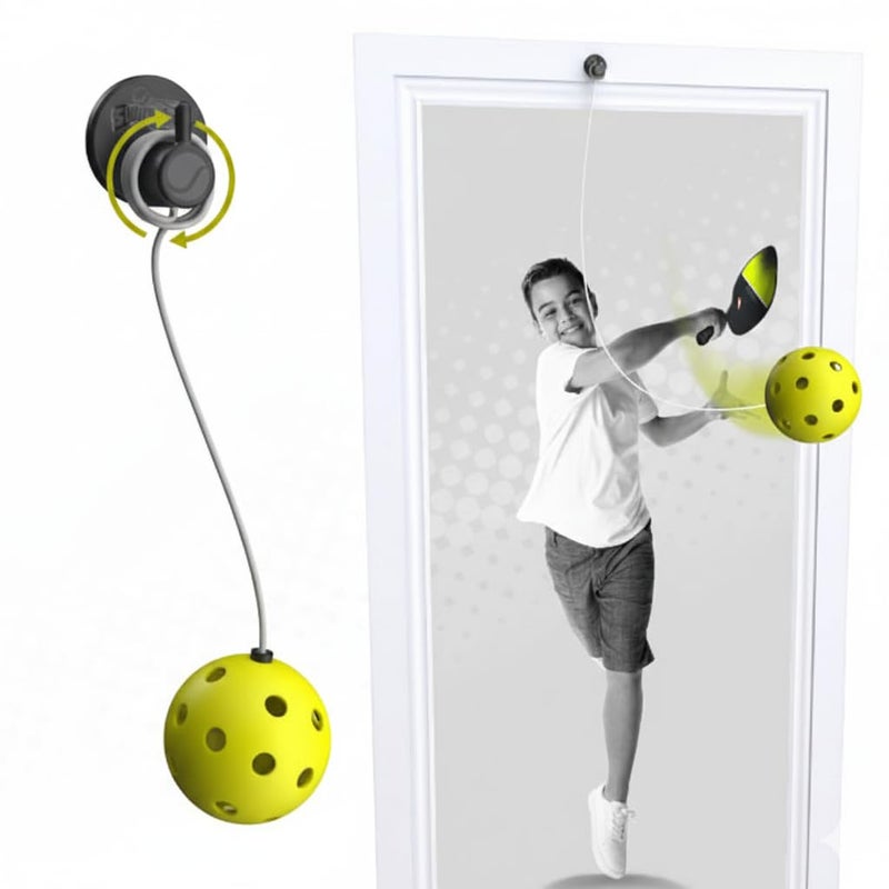 Swingball Solo Pickleball Trainer Set â€“ Wall Mount Rebounder with Real Ball Tether â€“ Indoor/Outdoor Practice Partner for All Skill Levels â€“ Perfect Solo Training Aid - No Paddle Included, Ages 6+