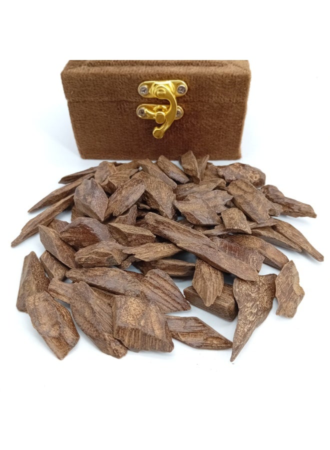 Akarm Akarim Kalimantan Oud Mini-Pieces (Enhanced) - 1 Ounce (28g) with Velvet Box - Image 1