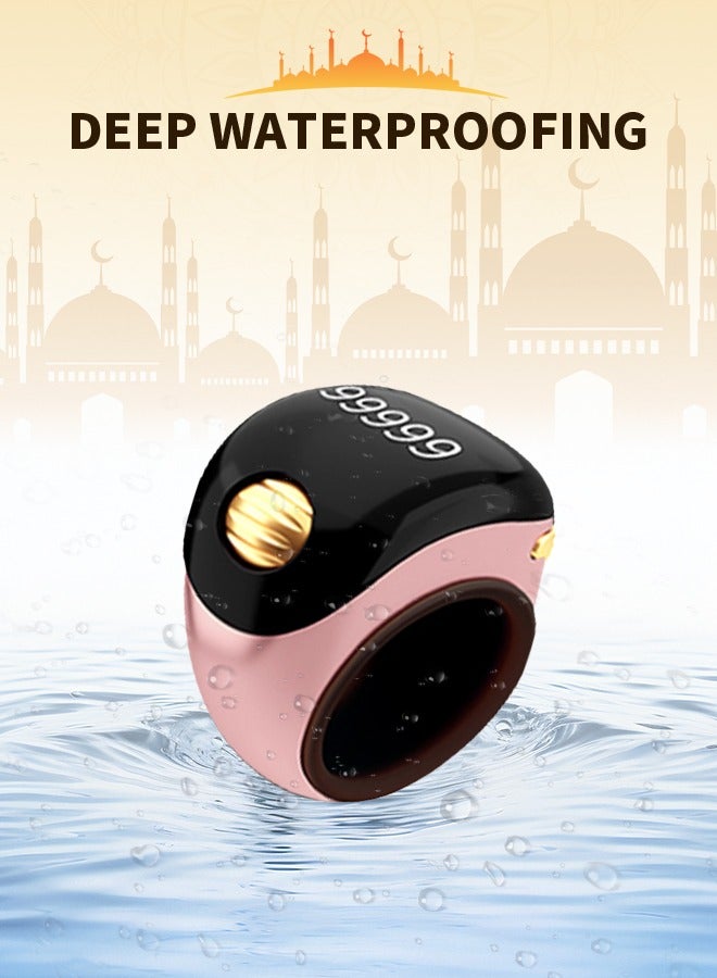 Tasbeeh Ring, Waterproof Smart Counter with Adjustable Silicone Finger Ring, OLED Display, Suitable for Eid or Ramadan - Image 1