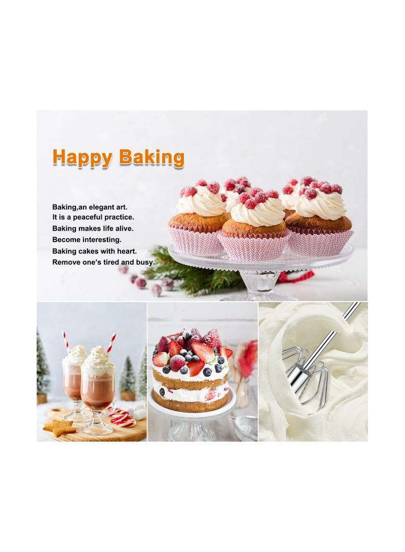 سيوسي 3 Pcs Hand Push Whisk Semi Automatic Egg Stainless Steel Home Blending Beating Stirring 14in 12in and 10in - Image 3