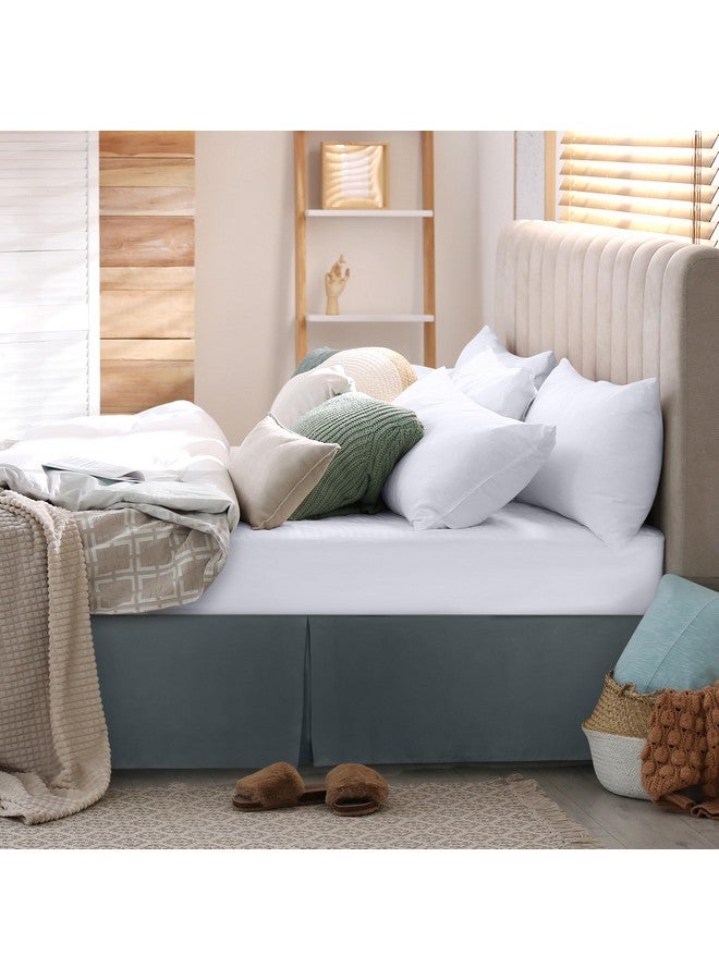Utopia Bedding Utopia Bedding Full Bed Skirt - Soft Quadruple Pleated Ruffle - Easy Fit with 16 Inch Tailored Drop - Hotel Quality, Shrinkage and Fade Resistant (Full, Grey) - Image 4