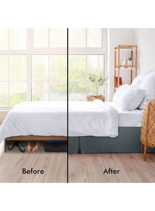 Utopia Bedding Utopia Bedding Full Bed Skirt - Soft Quadruple Pleated Ruffle - Easy Fit with 16 Inch Tailored Drop - Hotel Quality, Shrinkage and Fade Resistant (Full, Grey) - Image 3