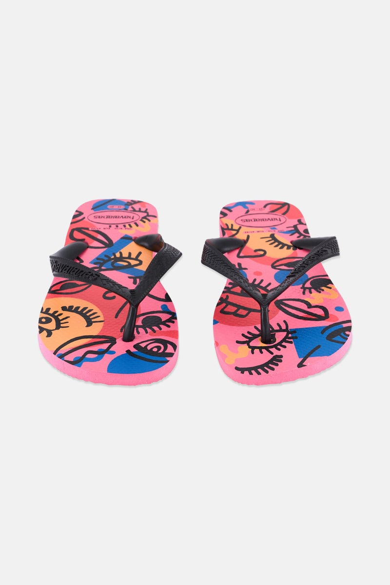 Havaianas Women Style 2 Top Cool Slip On Slippers, Pink Combo - Image 4