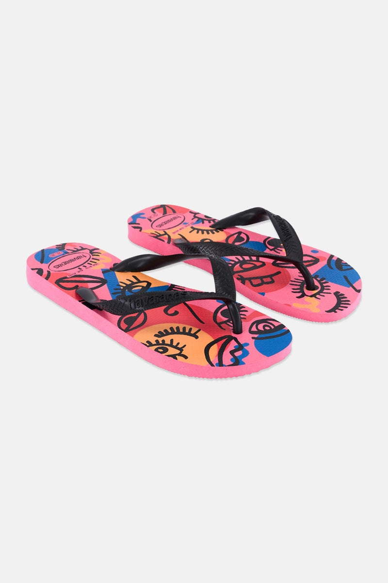 Havaianas Women Style 2 Top Cool Slip On Slippers, Pink Combo - Image 1