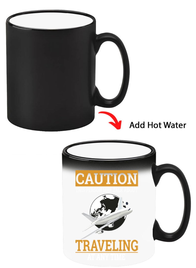 Theodor Color Changing Heat Sensitive Ceramic Mug, Image Revealed When HOT Liquid is Added! Caution Travelling at anytime - Image 1