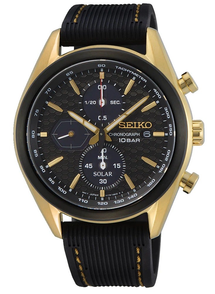 Seiko Chronograph Black Dial Black SSC804P1 - Image 1