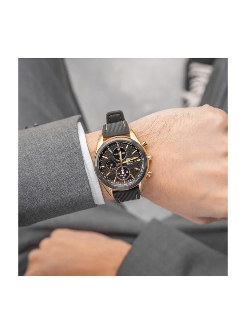 Seiko Chronograph Black Dial Black SSC804P1 - Image 3