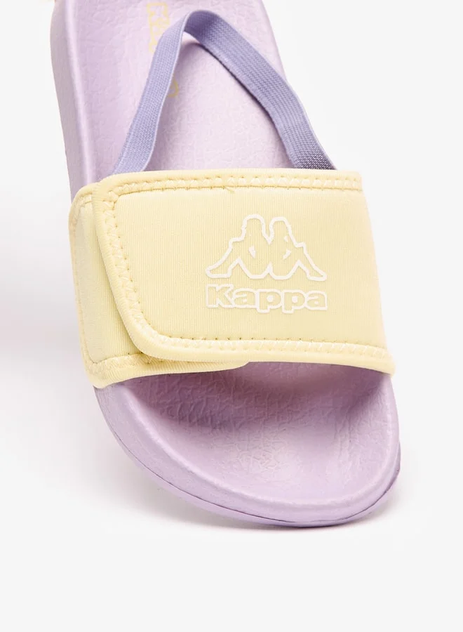 Kappa Girls's Logo Print Sandals with Back Strap