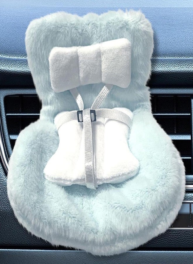 Henpk Doll Car Seat for 17cm Dolls with Air Vent Clip and Desktop Stand, Cute and Functional Car Ornament for Doll Fans, Collectors, Doll Accessories (Blue) - Image 2