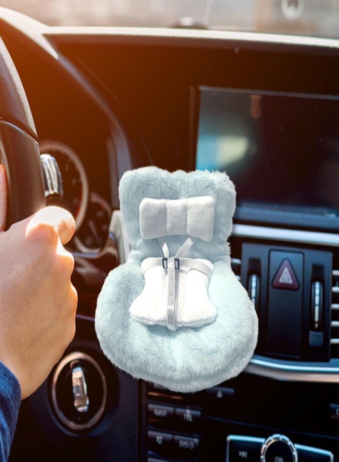 Henpk Doll Car Seat for 17cm Dolls with Air Vent Clip and Desktop Stand, Cute and Functional Car Ornament for Doll Fans, Collectors, Doll Accessories (Blue) - Image 3