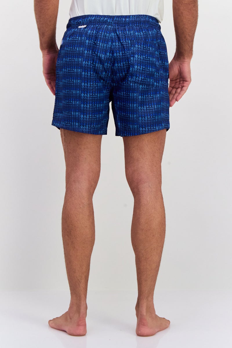 Gazzarrini شورت سباحة للرجال مع حبل سحب بتصميم مطبوع كامل، متعدد الألوان - Image 3