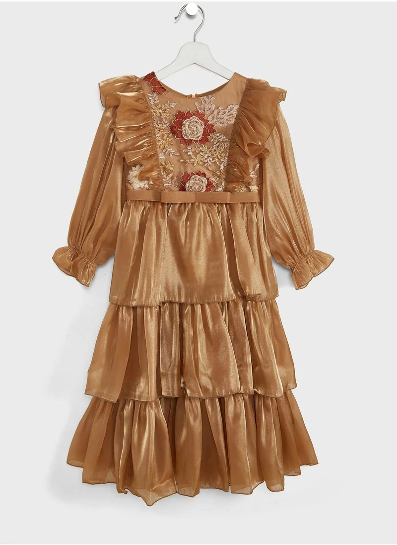 Little Golden Apple Little Layered Dress