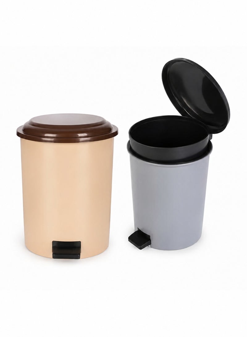 favilla Plastic Pedal Trash Can – 6 L with Soft-Close Lid, Removable Inner Bin, Non-Slip Base, Odor Control, and Easy Cleaning – Suitable for Kitchen, Office, and Bathroom - Image 1