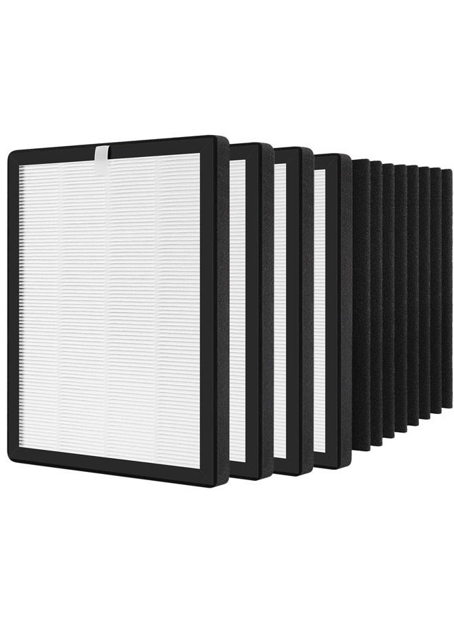 isinlive ProHEPA 9000 Replacement Filters, Compatible with VEVA ProHEPA 9000 Air Pur ifiers, Including 4 Pack H13 Premium True HEPA Filters + 8 Activated Carbon Pre-Filters - Image 1
