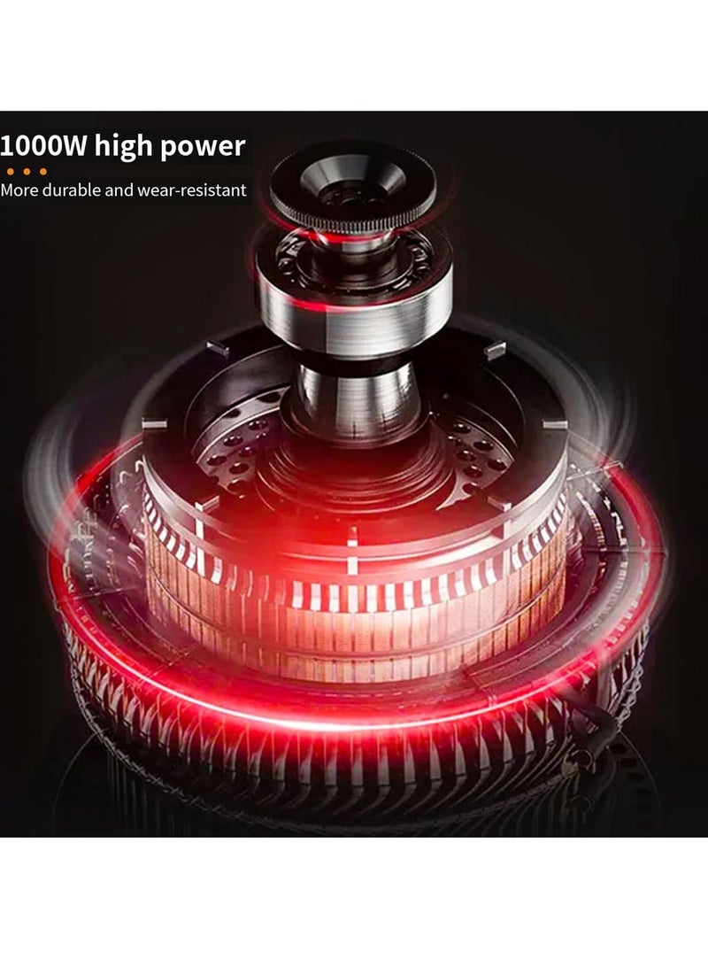 sokany 1000W 5in1 Professional Electric Slicer/Shredder, One-Touch Control Electric Cheese Grater with 5 Free Attachments, Cheese Grater Electric for Fruits and Vegetables, SK-06018(Black) - Image 2