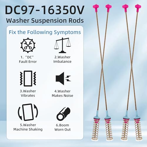 APPLIANCEMATES WA54R7200AW/US WA54R7600AC/US WA54R7200AV/US Suspension Rods for Samsung Washer WA54R7600AW/US WA54R7600AV/US, DC97-16350V 27.6in Assembly Damper 4pack - Image 4