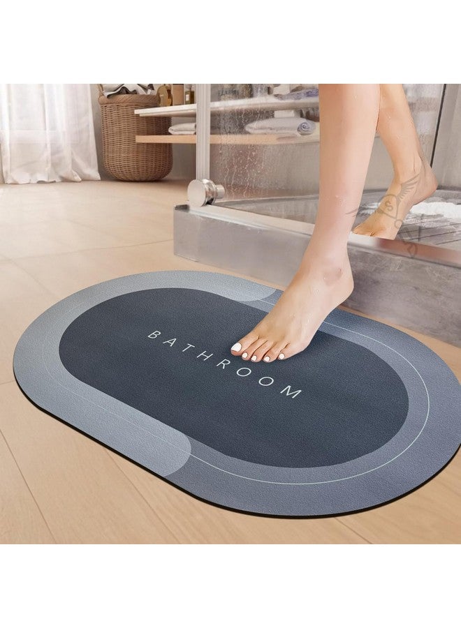 SITTELLA 1 Pc Rubber Bath Mat,Anti-Skid Water Soaking Bathroom Rug Door,Floor mat, Soft Quick Dry Water Absorbent Mat for Home Office 40x60cm-Grey - Image 1