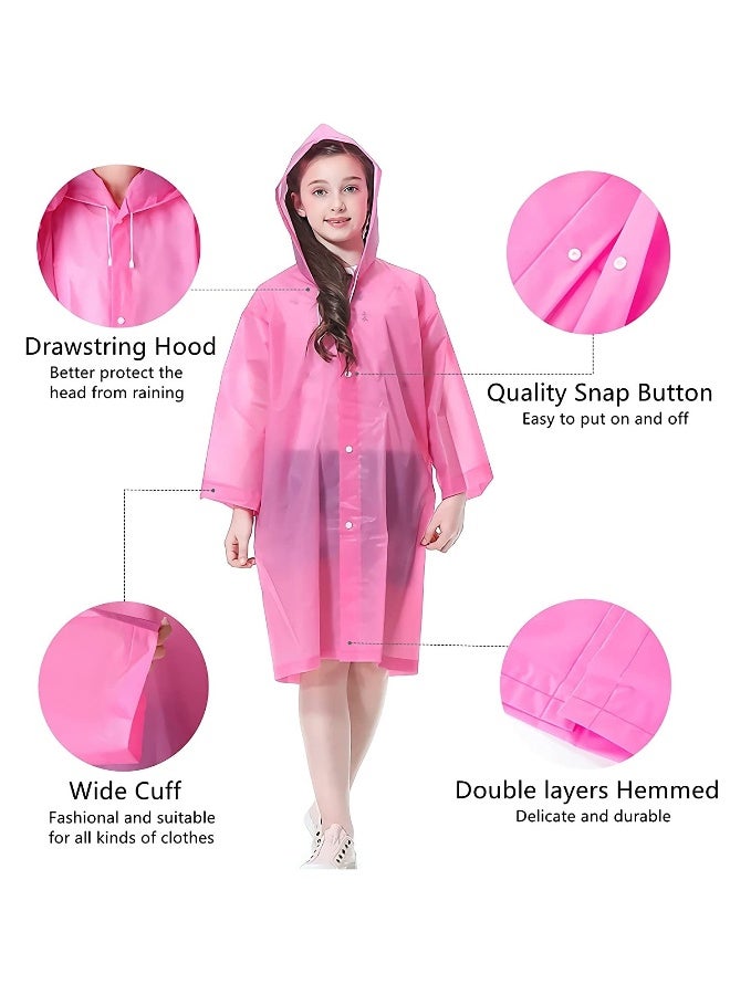 Waterproof EVA Rain Poncho for Kids, Portable Rain Jacket Cape for Boys and Girls, Reusable Toddler Rainwear for Outdoor Activities like Climbing, Cycling, Hiking, and Camping. - Image 2
