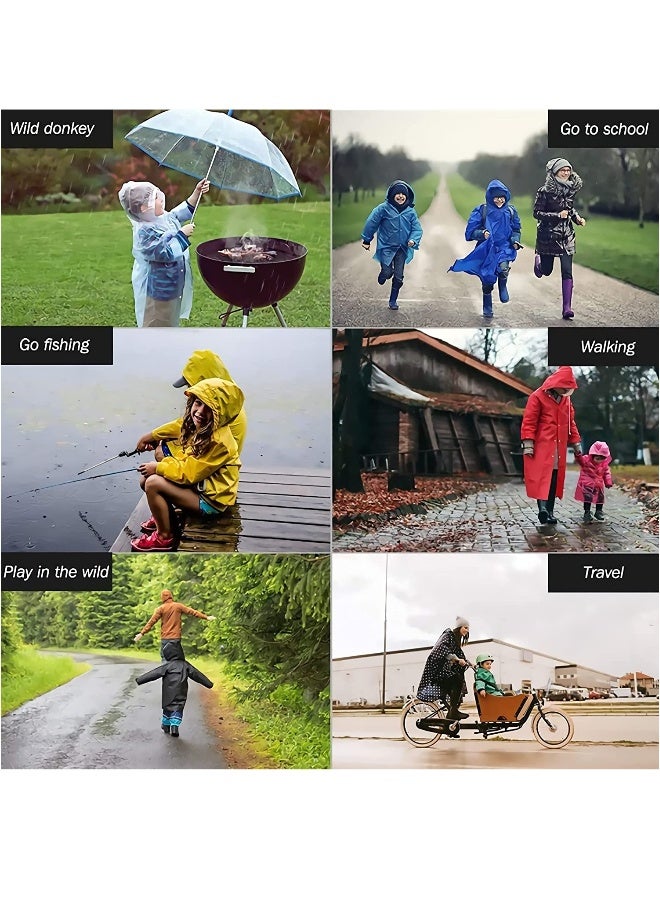 Waterproof EVA Rain Poncho for Kids, Portable Rain Jacket Cape for Boys and Girls, Reusable Toddler Rainwear for Outdoor Activities like Climbing, Cycling, Hiking, and Camping. - Image 5