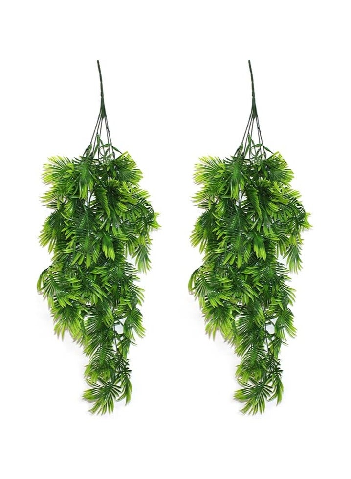 2 Artificial Hanging Flowers, 5 Branches, Multi-Colors, 70 cm, UV Resistant, Fake Plastic, Faux Flower, Fabric Vine for Indoor Outdoor Garden, Porch Eave, Wedding Wall Décor, Party, Home, Garden, Wall Arch, Floral Decoration - Image 2