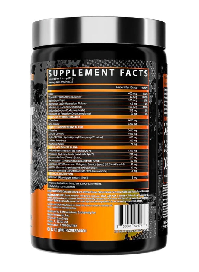 نورتكس ريسيرش جرعة سريرية لحرق الدهون قبل التمرين بنكهة فلوريدا كراش، 22 حصة - Image 3