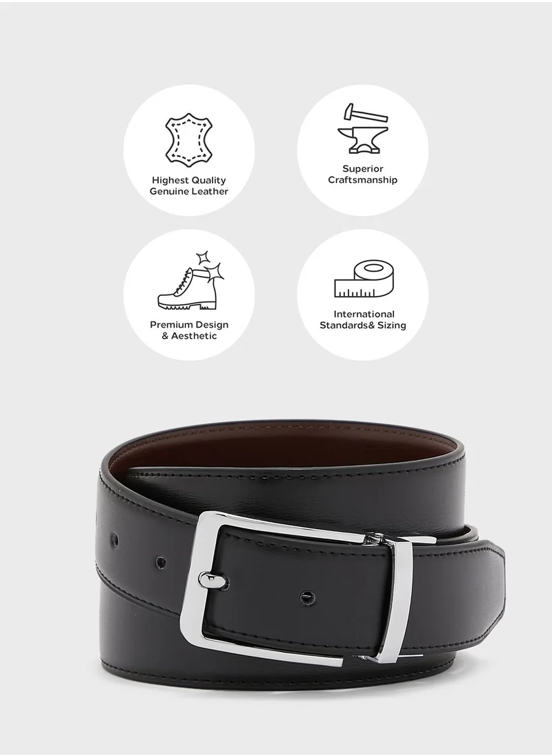 Robert Wood Genuine Leather Reversible Belt