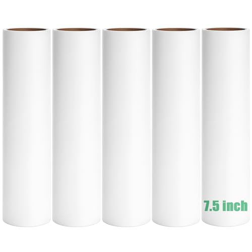MINGRACE 7.5 inch Lint Roller Refills Only, Pet Hair Remover Refills for Clothes Carpet Floor Couch, Extra Sticky Lint Brush Roller Refills, Pack of 5 Rolls, Total 300 Sheets (7.5'' Wide) - Image 1