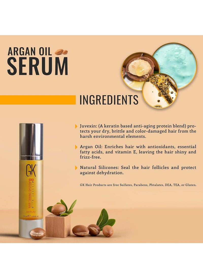 GK HAIR Global Keratin Argan Oil Hair Serum for Women and Men Regular use Hair Serum for Curly and Damaged Hair 100ML