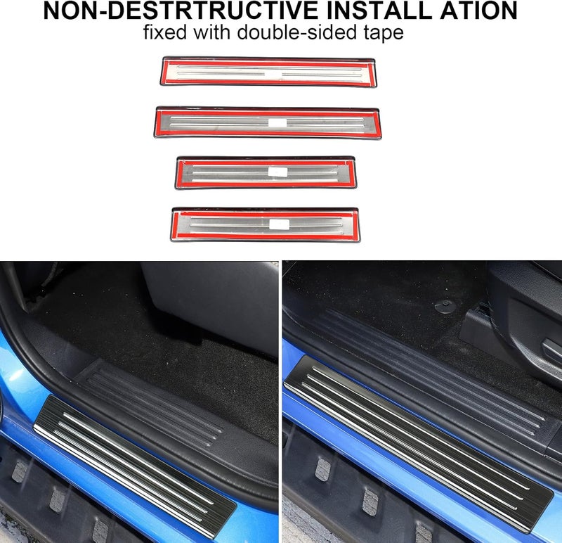 BILOPER Stainless Steel Door Sill Protector for Ford Ranger 2024-2025 - Image 4