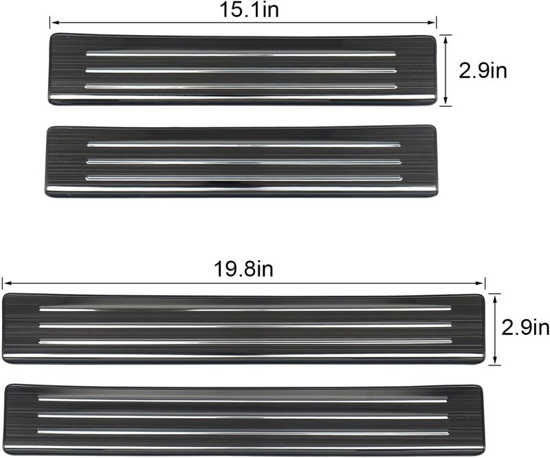 BILOPER Stainless Steel Door Sill Protector for Ford Ranger 2024-2025 - Image 5